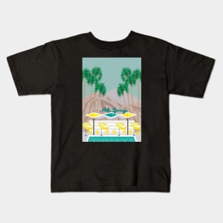 Palm Springs Pool Kids T-Shirt